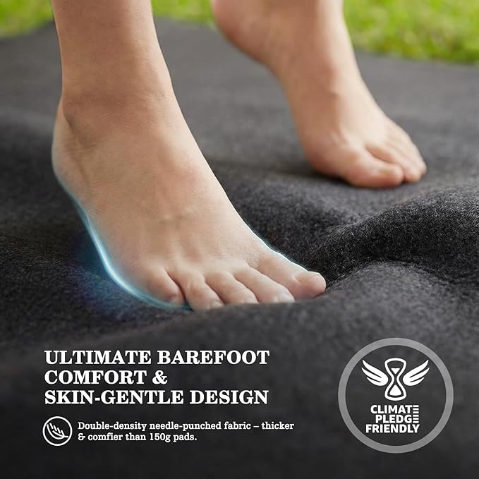 UIRWAY 12 x 24ft Oval Above Ground Pool Liner Pad, [2026 New Pool Pad 300G/M² Thicker] Double Density Puncture Resistant Underlayment Mat, Black Geotextile Material Outdoor Padding for Pool Bottom