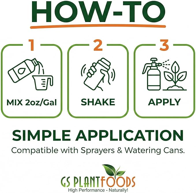 GS Plant Foods Liquid Kelp Fertilizer – Suitable for Organic Growing, OMRI Listed Seaweed Concentrate for Lawns, Gardens & Soil - 5 Gallons (2 x 2.5 Gallon containers)