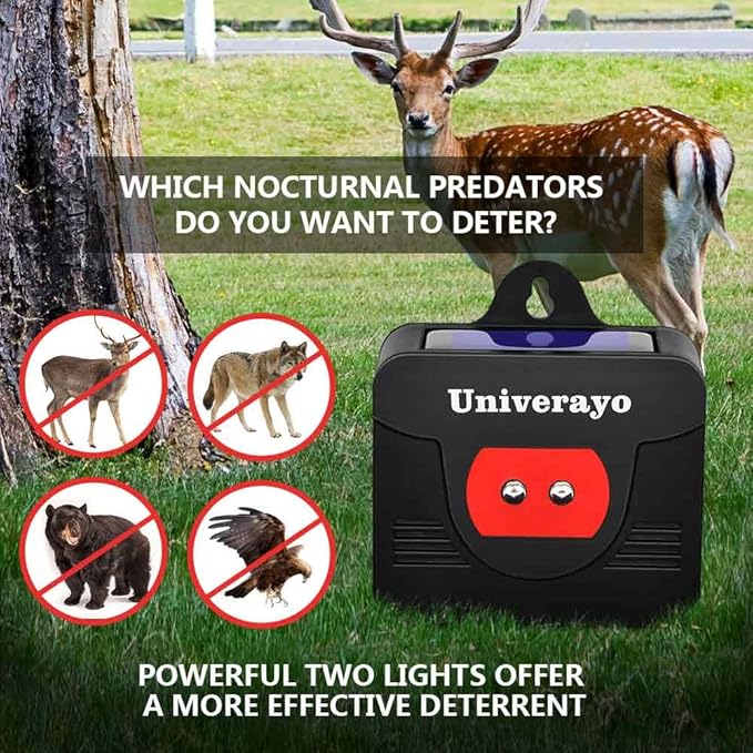 Coyote Deterrent Solar Predator Control Lights Skunk Raccoon Deer Repellent Devices Fox Animal Repeller 8 Pack Upgraded Version