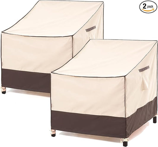 F&J Outdoors Patio Chair Covers Waterproof Outdoor Deep Seat Chair Cover, 35" W x 39" D x 36" H, 2Pack