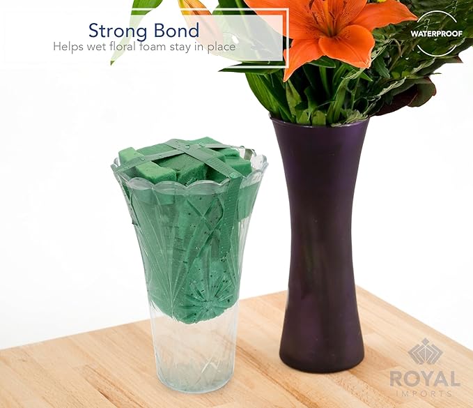 Royal Imports Floral Tape Green, Flower Stem Wrap Adhesive Waterproof Florist Tape for Decorative Bouquets Arranging and Crafts - 0.25" (60 Yd/180Ft) - 3 Rolls