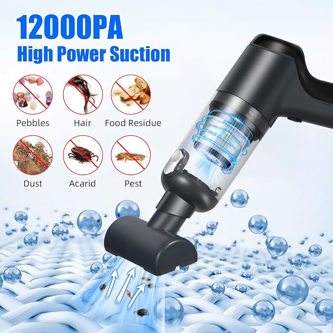 Electric Bug Vacuum Catcher Cordless Handheld Spider & Insect Trap for Humane Removal of Stink Bug,Spotted Lanternfly,Wasp,Beetle & Bedbug,Portable Vacuum with Insect Cage for Indoor Outdoor Use