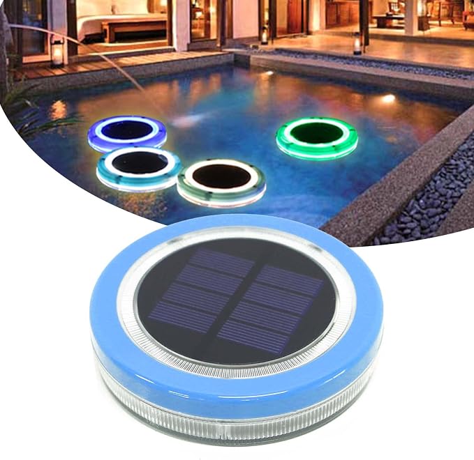 Floating Pool Lights Solar Swimming Pool Light with Steady Color Outdoor Decorations Light Waterproof LED Lights for Patio,Garden and Pool (Warm White, 4-Pack)