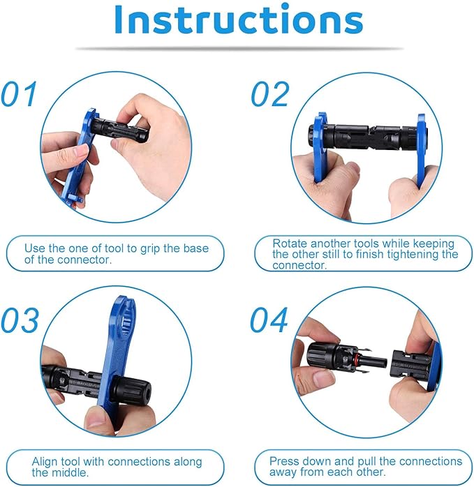 Solar Connectors - Male & Female IP67 Waterproof Connector (50 Pairs Male/Female)