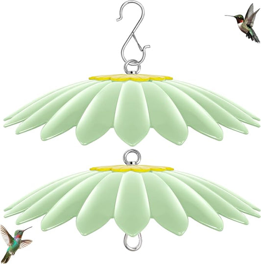13.5 inch Bird Feeder Rain Guard,Hummingbird Feeder Shade Dome Cover,Umbrella Cover for Bird House for Outdoor,Squirrel Baffle(Light Green) 2 Pack