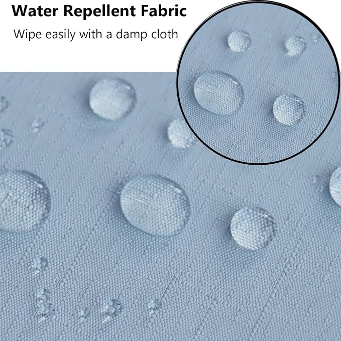 Patio Seat Cushion Covers,Washable Slip Covers Replacement,Waterproof Outdoor Furniture Chair Cushion Pillow Seat Cover for Couch,Garden,Sofa,Blue Fog,24"×22"×4"(4 Covers Only)