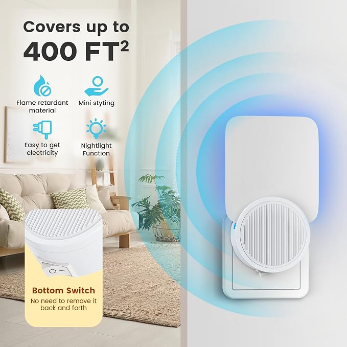 Fly Trap Indoor, Fruit Fly Trap Plug-in (2 Devices + 6 Refills), Sticky Gnat Trap for Home, Flying Insect Catcher for Kitchen, Bedroom & Houseplants, Safe for Kids & Pets