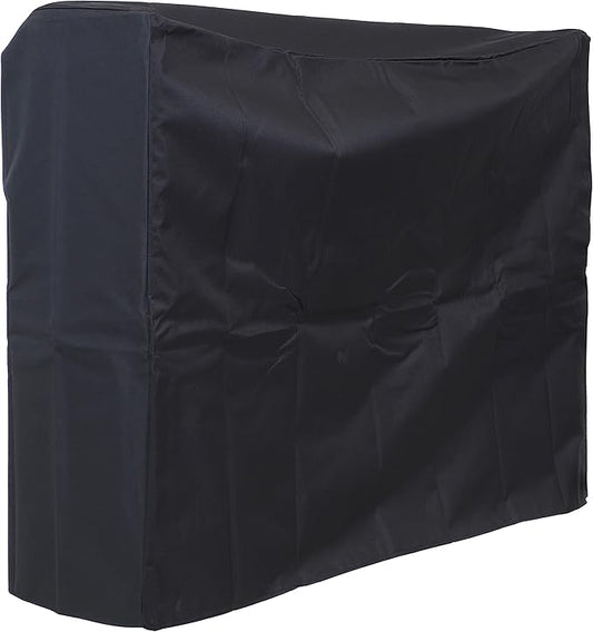 Sunnydaze 4-Foot Firewood Log Rack Cover - Heavy-Duty Weather-Resistant PVC Construction - Black