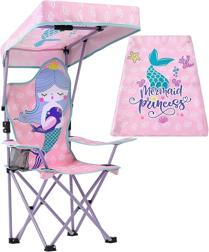 KABOER Kids Outdoor Folding Lawn and Camping Chair with Cup Holder and Carrying Bag, Children's Camping Chairs