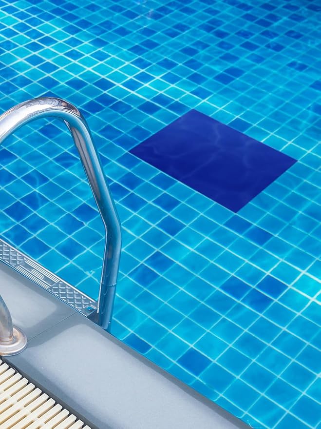 Aulock Exlarge Pool Liner Repair Patch - 4ft x 2.8ft Self-Adhesive PVC Vinyl Patch Kit for In-Ground or Above Ground Pools Inflatable Swimming Pools Boat Air Mattress, Dark Blue