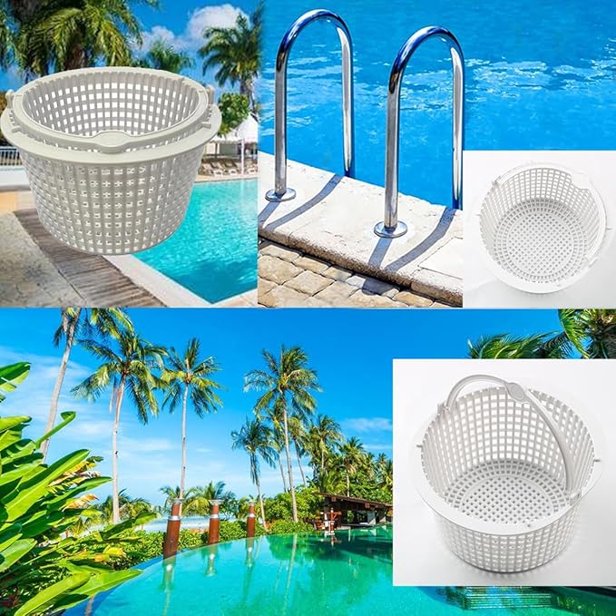 SPX1091C Basket with Handle Replacement Skimmer Basket for Hayward Automatic Skimmers SP1091LX,SP1091WM (White)