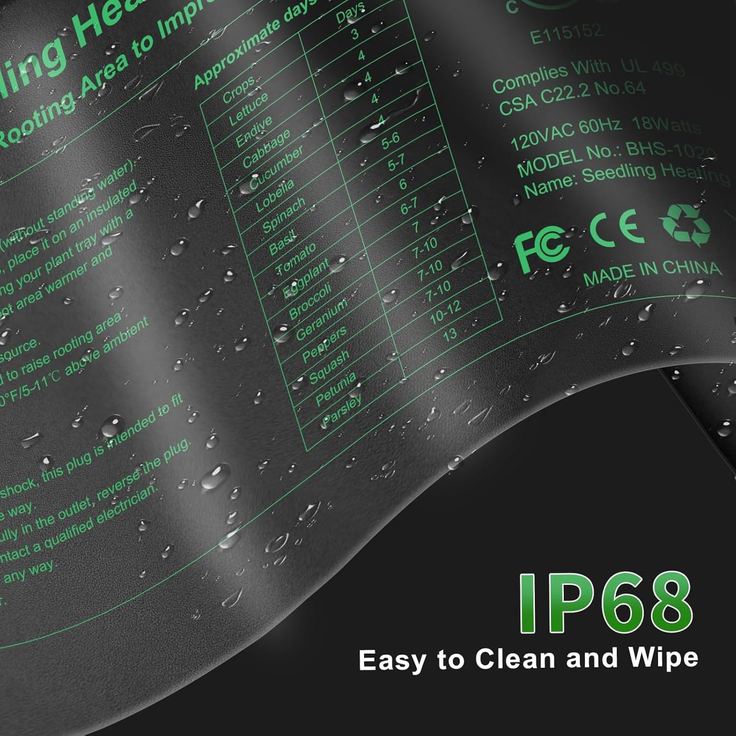 Bestio Waterproof Seedling Heat Mat, 20×20.75 in Heat Mats for Seed Starting, MET Certified Seed Mat, Suitable for Indoor Gardening, Germination