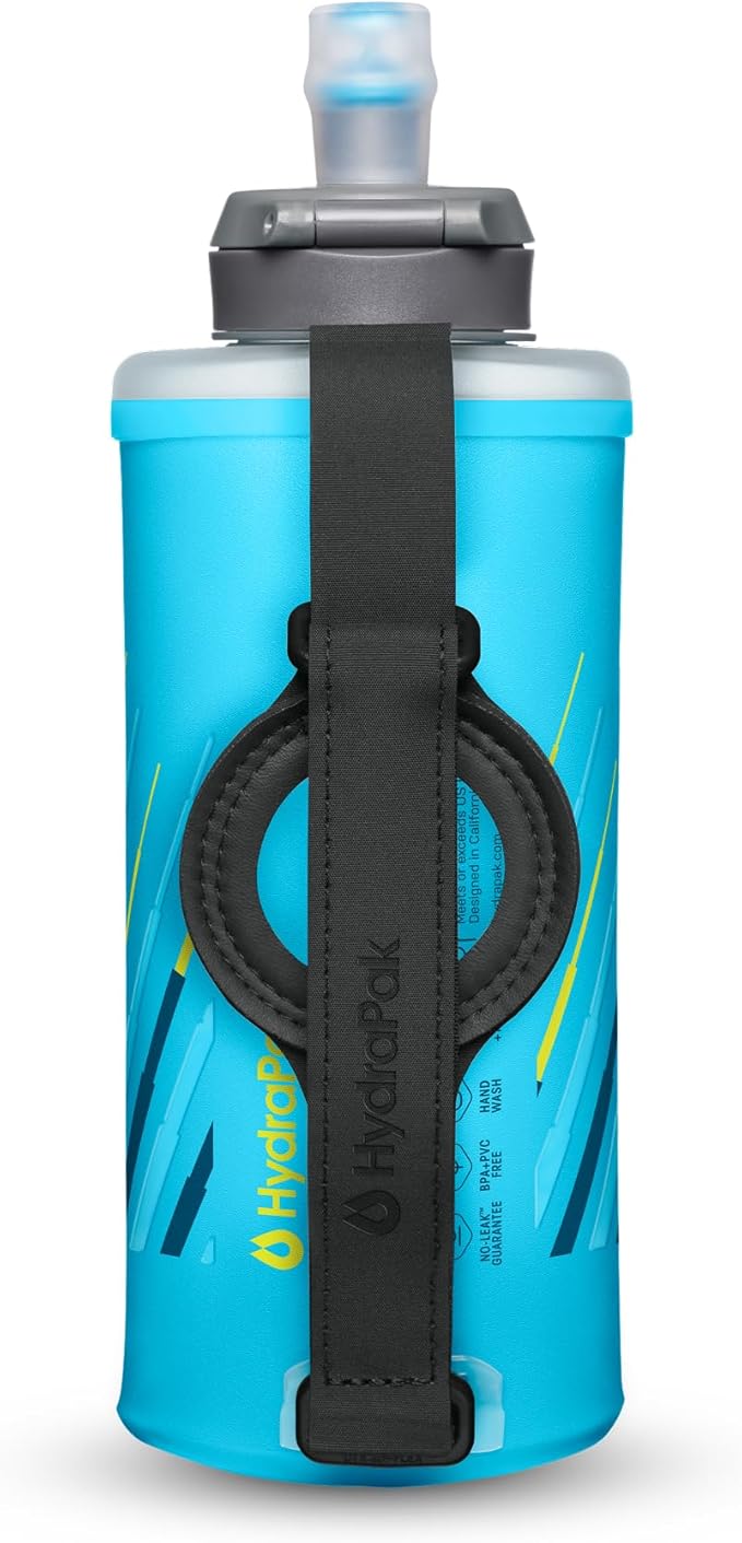 HydraPak SkyFlask Speed - Collapsible Handheld Running Water Bottle (350ml, 500ml, 500ml Insulated) - Adjustable Strap, Lightweight, Spill-Proof Cap | Collapsible, Handheld, Running, Adjustable Strap, Lightweight, Spill-Proof Cap