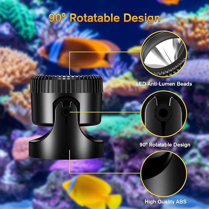 POPOSOAP Pond Lights 4-in-1 Warm White, Underwater Pond Lights with Timer/ IP68 Waterproof Submersible LED Fountain Lights for for Pond Waterfall Fountain Aquarium Garden Patio Pool(Set of 4)-P64H