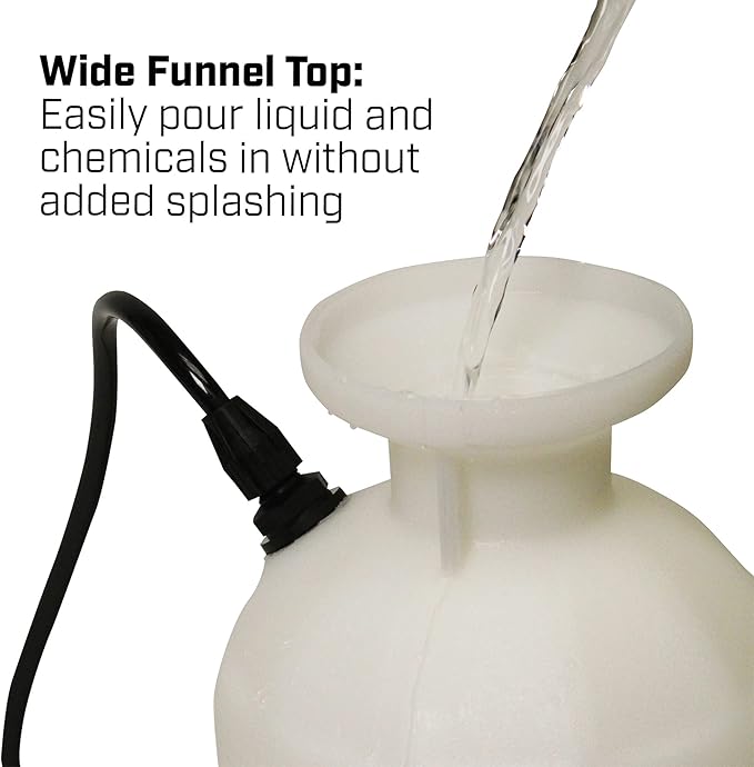 Chapin 20541 Pump Sprayer, 1‑Gallon, Foaming, Lawn & Garden, Translucent Poly Tank, Adjustable Nozzles, Anti‑Clog Filter, 12" Wand & 34" Reinforced Hose for Weed, Pest & Fertilizer Applications