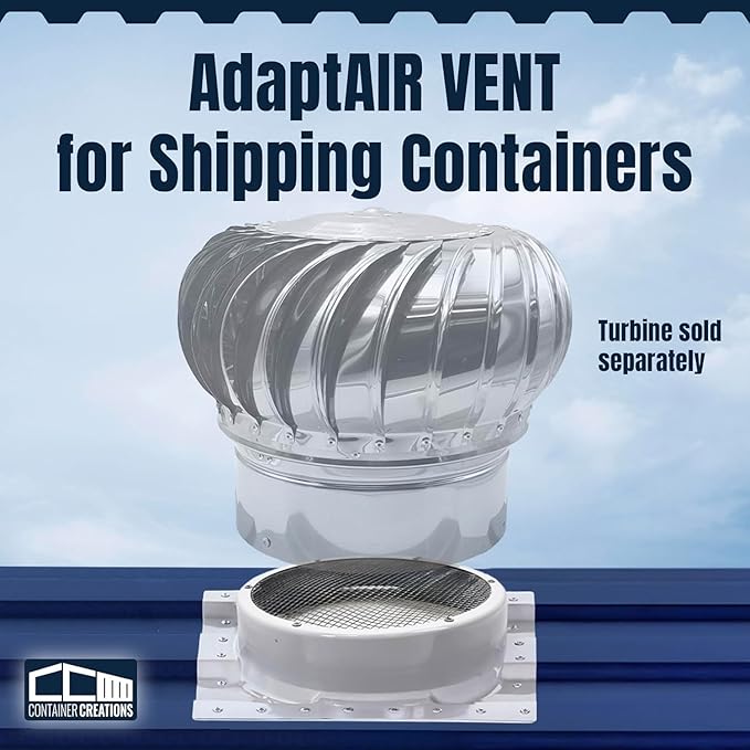 AdaptAIR Roof Turbine Vent (10 Pack) 12 inch Roof Vent Adapter - Designed for Conex Container, Shipping Container House, Fits Whirlybird Roof Vent and Solar Roof Vent Fan by Container Creations