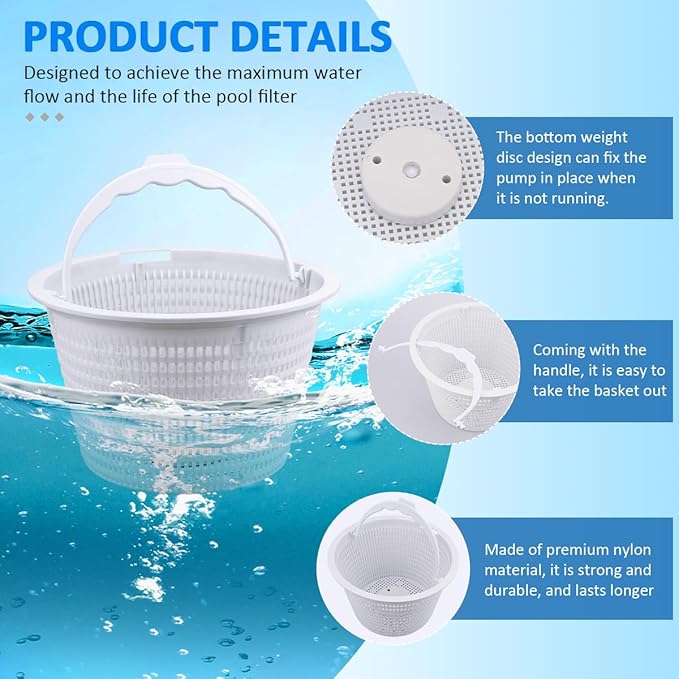 Replacement Basket 27180-009-000 for Hayward Pool Skimmer, SP1070 SPX1070E 27180-009 08650-0007 B-9 Skimmers Basket