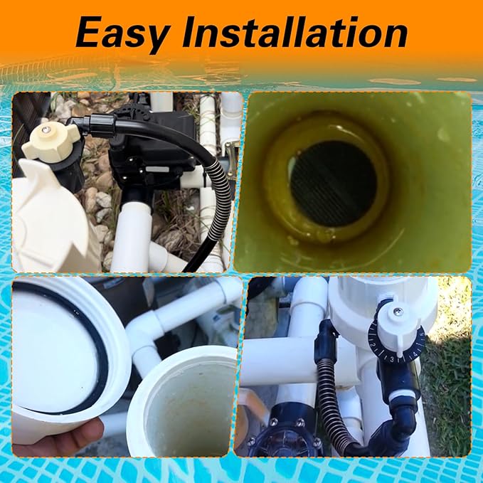 Pool Chlorinator Parts, 1/2" NPT Tube Connector, 5/8" OD Tube, Screen and O-Rings Compatible with Pentair Rainbow Auto Feeder/Chlorinator 320 322 Replace#: R172272 R172091 R172009 R172255