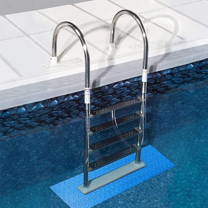 9x36 inches Swimming Pool Ladder Mat Protective Swimming Pool Step Pad for Above Ground Swimming Pool Ladder Pad Vinyl Non-Slip Pool Liner