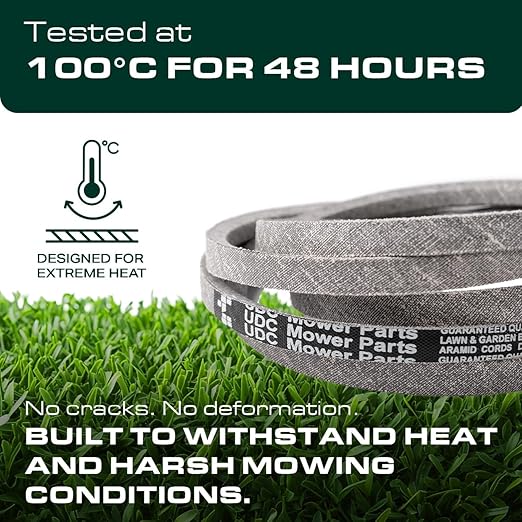 UDC Parts GX25628 Deck Belt Replacement for John Deere 42 Inch Z335E Z345M Z345R Z315E Z335M Z320M Z320R ZTrak Zero-Turn Mowers/Aramid Cord / 118.626 inches
