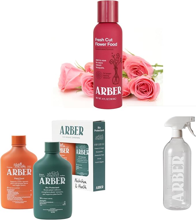 Arber Cut Flower Food + Nutrition & Health Starter Set + Spray Bottle