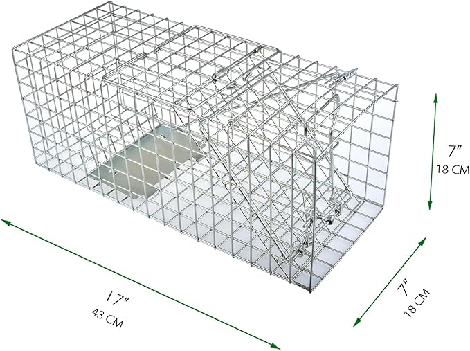 Humane Squirrel Trap Heavy Duty Live Animal Cage Trap (Not for Large Animals)