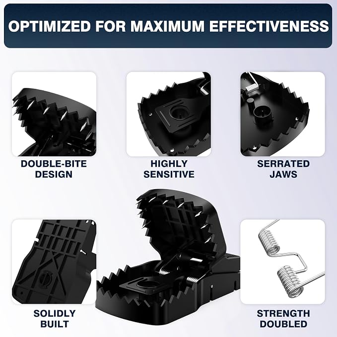 Unstoppable Extra Large Squirrel Huge Rat Traps | 2 Pack | Reusable Outdoor Escape Proof Squirrel Traps that Dispatch Instantly | Simple, Sturdy and Reliable