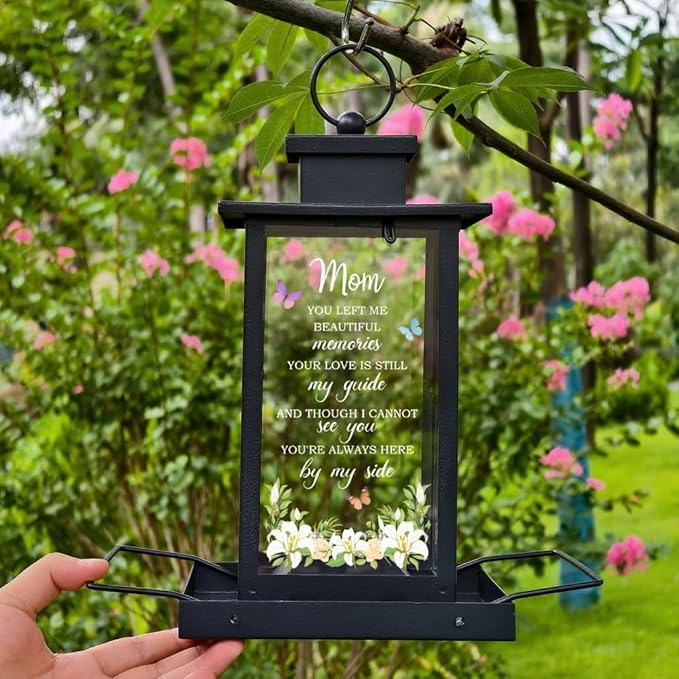 Memorial Bird Feeder for Loss of Mom - Sympathy Bereavement Gifts for Loss of Mother Remembrance Funeral Condolence Gifts Thoughtful Sorry for Your Loss Gifts for Loss of Loved One