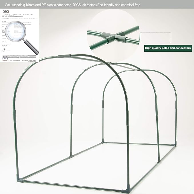 Porayhut Portable Greenhouse Tent, Easy Set-Up Gardening Flower House & Plant Sunshine Room with PVC Cover,71" X35.4" X35.4" for Protecting Plant from Cold Frost & Birds & Insects