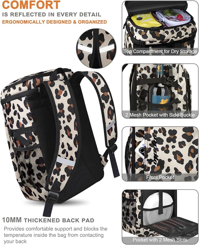 Capolo Cooler Backpack Insulated Waterproof for Women Men,36/45 Cans Lunch Backpack Coolers Leak Proof Soft Cooler Bag Ice Chest for Camping Beach