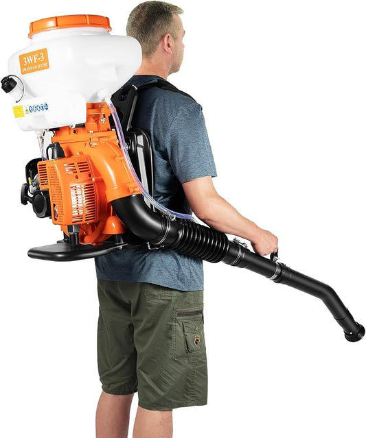 2.13KW Backpack Fogger Sprayer, 3.7gal Fogger Sprayer Blower Garden Backpack Blower Turbo Pump Mist Duster Mosquito Fogger for Vegetable Sheds and Orchards Urban Greening Garden