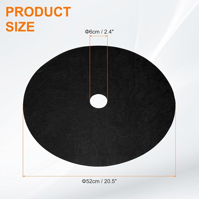 HARFINGTON 8pcs Tree Mulch Ring 20.5 Inch Non-Woven Round Tree Protector Weed Barrier Mat Plant Cover Rings for Weed Grass Control Root Protection, Black