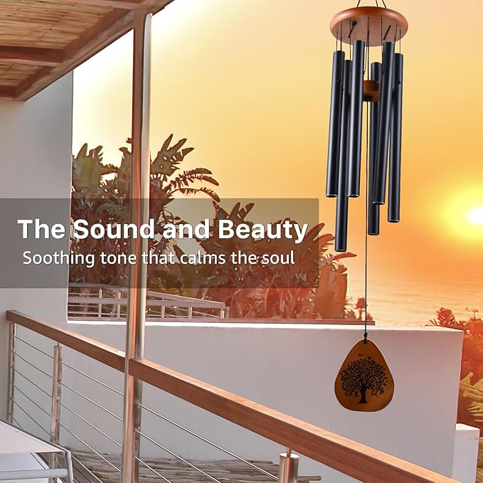 AMBOBE Memorial Sympathy Gifts for Loss of Mom, 32" Memorial Wind Chimes for Loss of Mother Sympathy Gift, Bereavement Gift for Loss of Mother, Windchimes in Memory of Mom Gifts