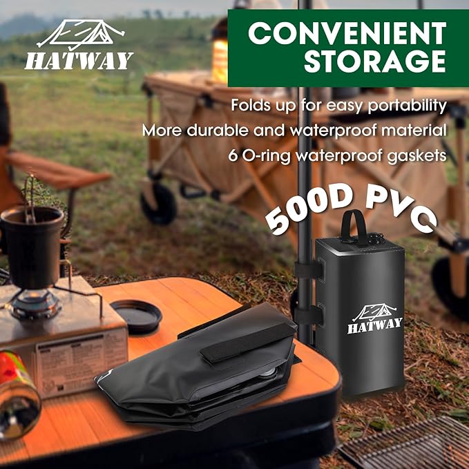 Hatway Canopy Weights,132 LBS Canopy Water Weight Bag Set of 4 Leg Weights for Pop Up Gazebo,Canopies,Tent-4 * 15L-Black