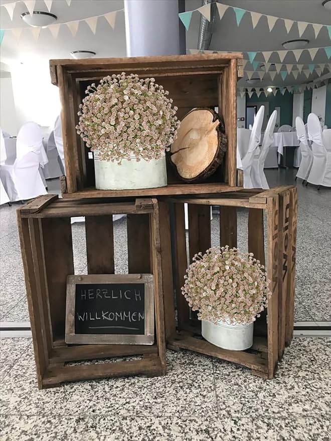 Baby's Breath Artificial Flowers Bulk 10 Pack (30pcs) Faux Baby Breath Plastic Flower Fake Gypsophila Flower Arrangement for Crafts Fake Flowers Bouquet for Wedding Centerpieces Fall White Baby Breath