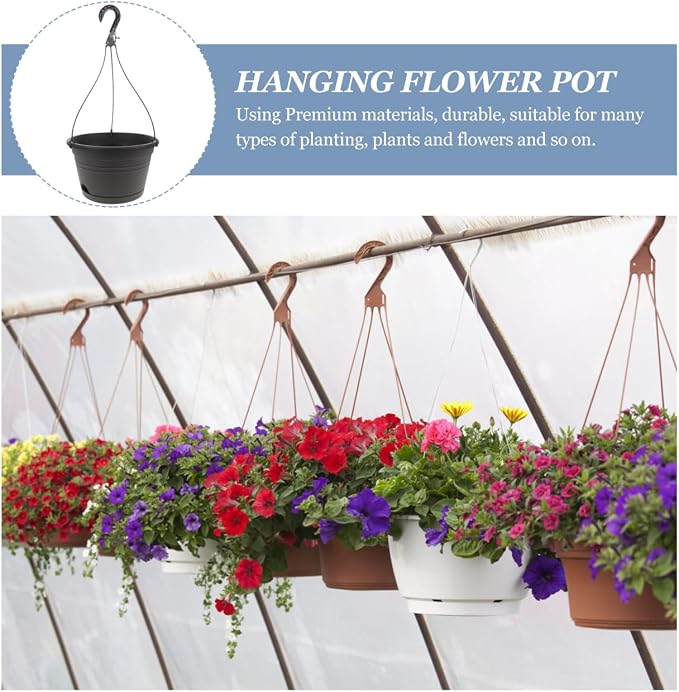 DOITOOL 3pcs Flowerpot Balcony Hanging Planter Hanging Holder Hanging Plant Pot Indoor Yard Garden Hanging Planter Outdoor Planter Pots Orchid Pots with Hook Plastic P518 Lighthouse