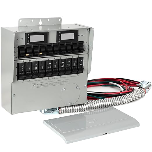Generator Transfer Switch,50A Pro/Tran2 10-Circuit 2 Manual Transfer Switch,Marked