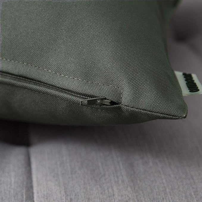 MIULEE Pack of 2 Decorative Outdoor Waterproof Pillow Covers Square Garden Cushion Sham Throw Pillowcase Shell for Spring Patio Tent Couch 20x20 Inch Dark Gray