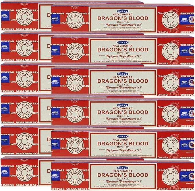 Dragon's Blood Incense Sticks and Incense Stick Holder Bundle Insence Insense Satya