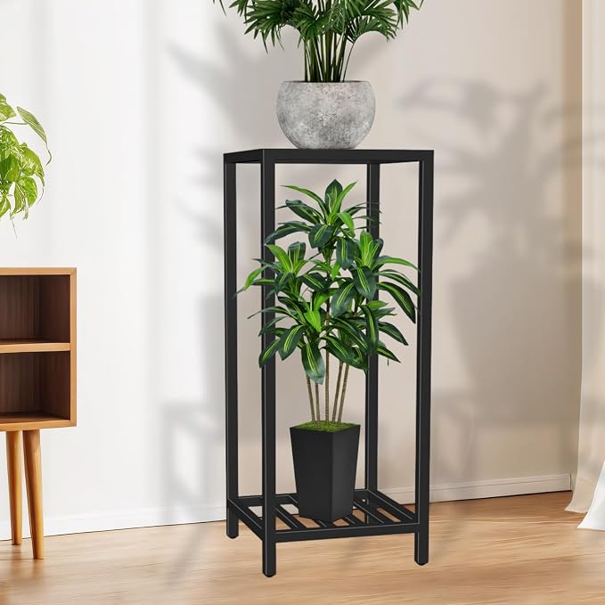 Plant Stand Indoor Outdoor, Heavy Duty Iron Pedestal Stands Metal Plant Stand for Indoor Outdoor, 30''H Tall Sturdy Planter Stand Display Plant Shelf for Patio, Living Room