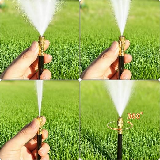 Drip Irrigation System，360° Bendable Drip Irrigation Kit Automatic Irrigation System for Garden, Adjustable Garden Watering Misting System for Greenhouse, Yard, Lawn, Plant(49.21FT)