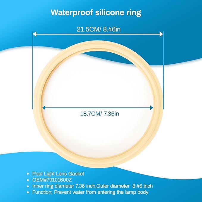 10'' Pool Light Maintenance Kit, Fixing Clamp 79111000,Sealing Ring 79101600Z, Stainless Steel Face Ring 79110600, Suitable for Maintenance and Replacement of 10 Inch Pool Lights