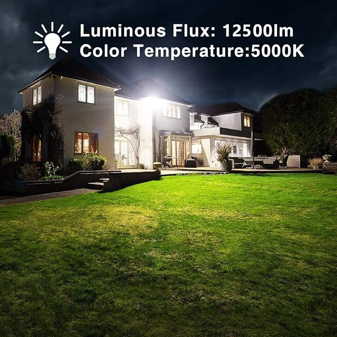 XYCN 3 Pack 100W LED Flood Light, IP66 Waterproof Outside Flood Light, 11500LM Super Bright Outdoor Security Lights, 5000K Daylight White Floodlight for Yard Garden Playground Basketball Court Patio