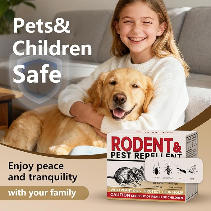 Mouse Repellent 33 Balls, Peppermint Rodent Repellent for Indoor & Outdoor Use, Long-Lasting Safe Mice Deterrent, Natural Effective Moth Balls for Rodent Control for Home, Car & Garden