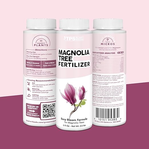 Magnolia Tree Fertilizer – Liquid Plant Food for More Blooms, Rich Green Leaves & Stronger Root Development, 8 oz