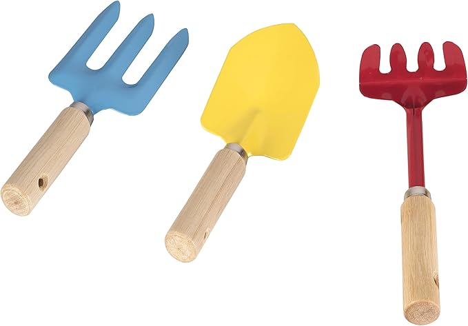 Little Gardener Tool Set with Garden Tools Bag for Kids Gardening - Kit includes Watering Can, Children Gardening Gloves, Shovel, Rake, Fork and Garden Tote Bag-Children Gardening All in One Kit