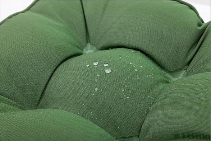 QILLOWAY Outdoor High Back Chair Cushion for Adirondack, All Weather Rocking Chair Cushions Thick Padded Replacement for Patio Furniture Set of 4,Dark Green