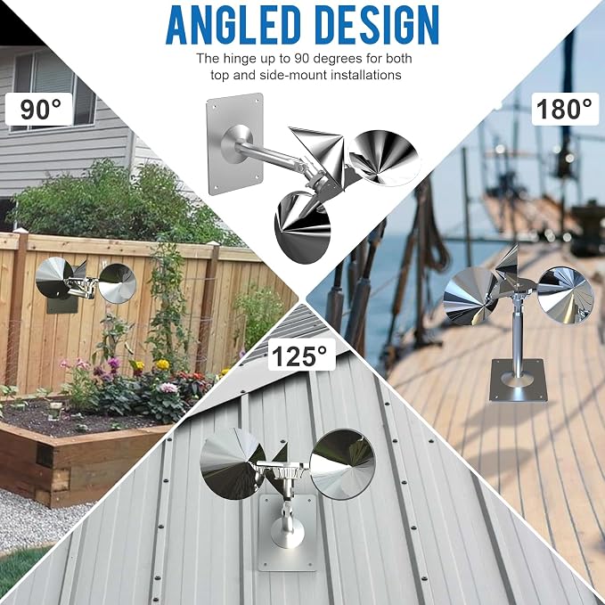 2 Pack Bird Reflectors Spinning Wind Powered, Bird Scare Reflective Device Keep Bird Pigeon Woodpeckers and Sparrows Away for Outdoor Patio, Yard, Garden, Rooftop and Vegetable Gardens