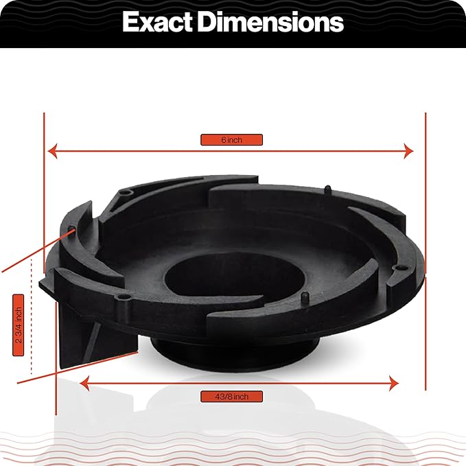 Swimables 355618Z SuperFlo Diffuser Replacement - Compatible with 1-1.5 HP SuperFlo, SuperMax & Pinnacle Pool Pumps, Durable Pump Diffuser, Easy Installation