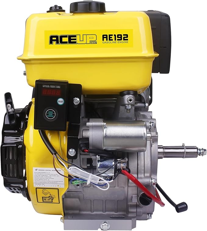 Aceup Energy Gas Engine Horizontal Shaft, 18HP 459cc Gas Motor with Electric Start EZ, 4 Stroke OHV, Shaft 1" Diameter
